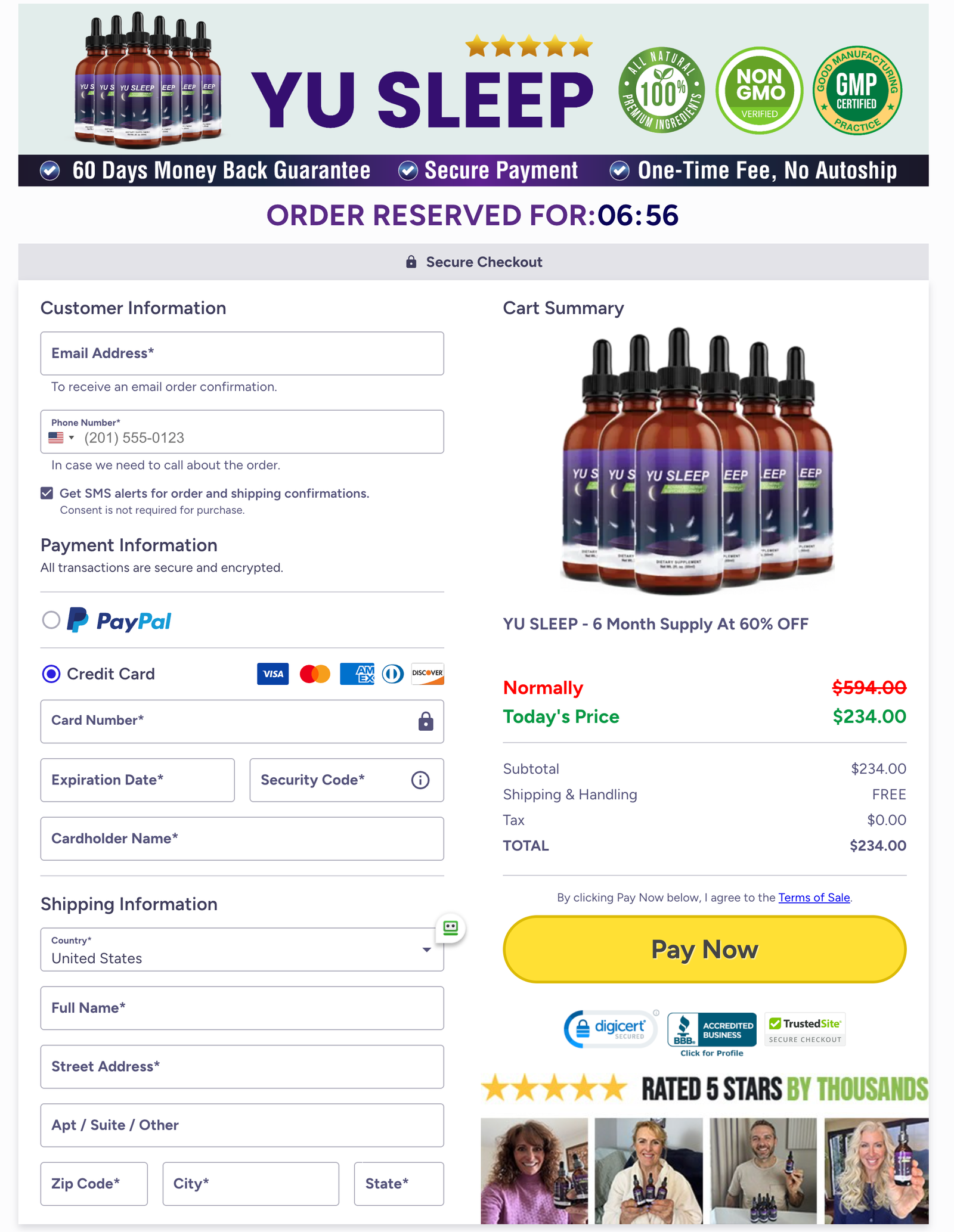 Yu Sleep Official Website Secure Order Page